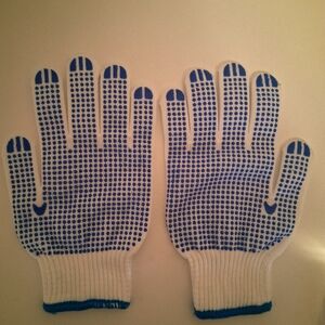 Blue and White Gardening Gloves
